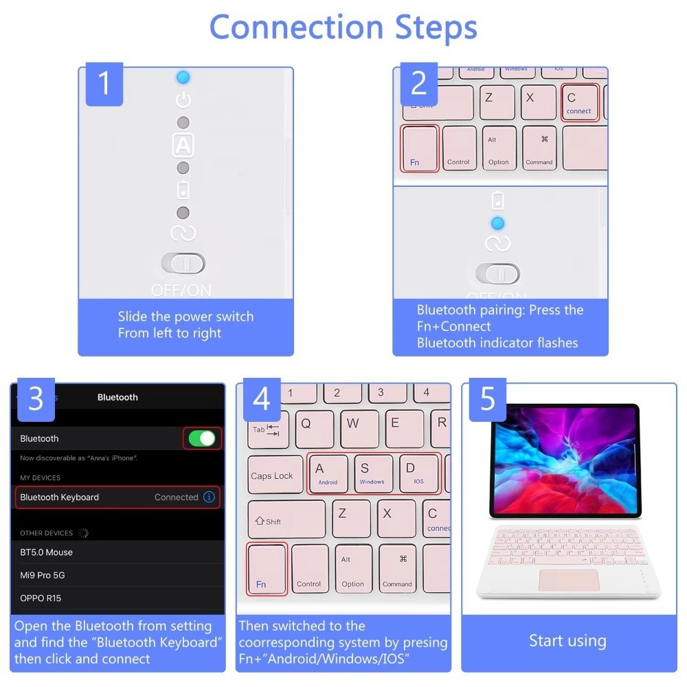 ملحقات الأجهزة اللوحية، لوحة م - مراجعة Tablet Accessories Keyboard وسعره