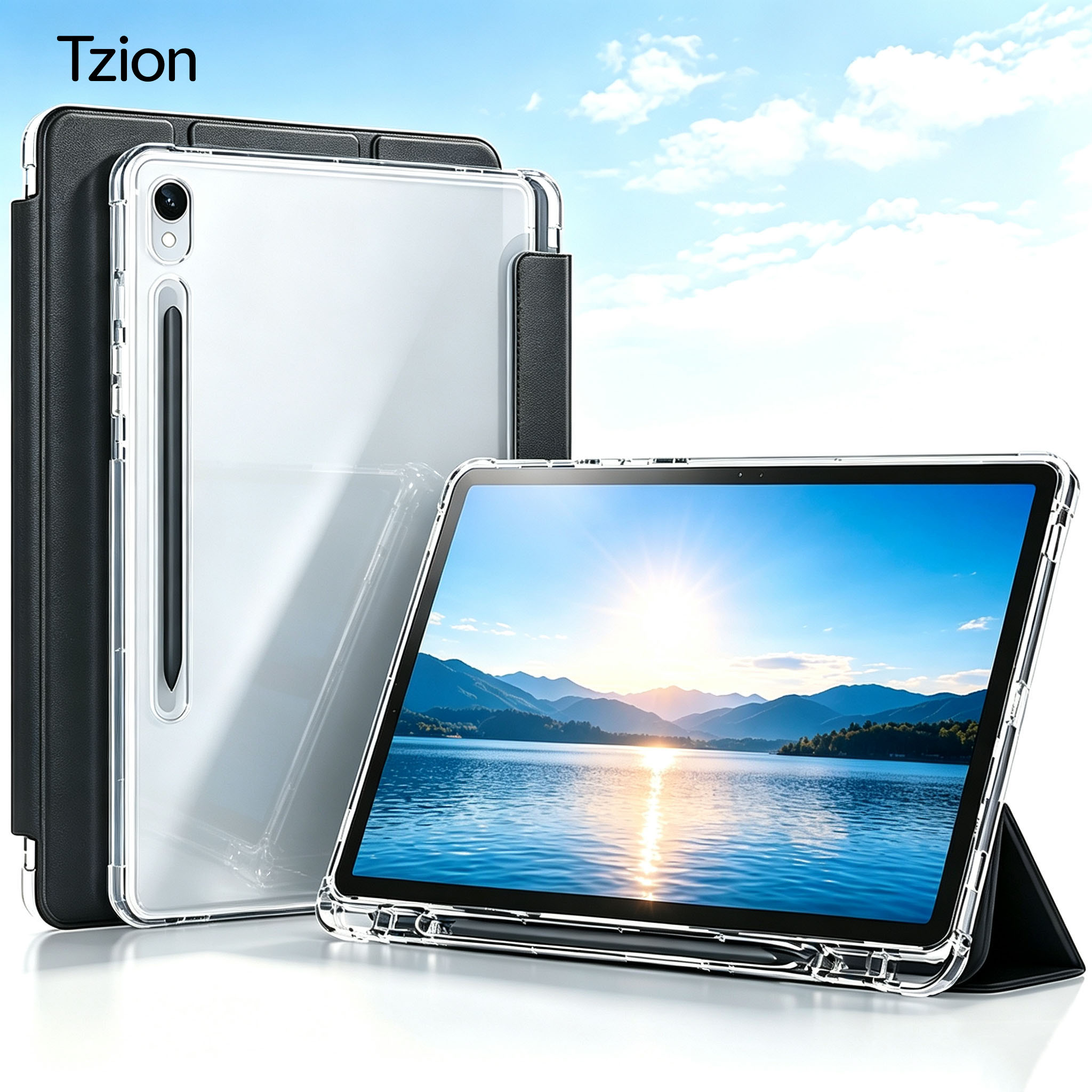 غطاء ذكي قابل للطي مع غلاف خلف - مراجعة Tablet S9 Fe Accessories وسعره
