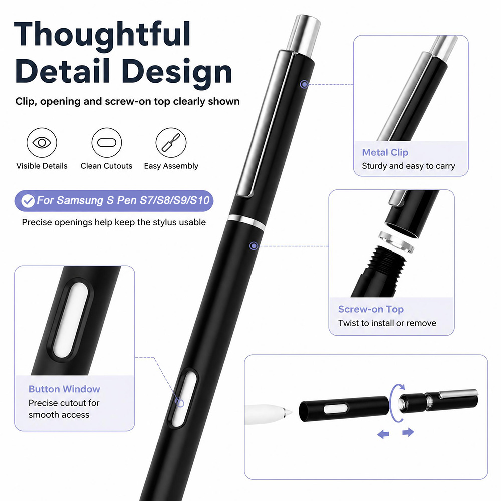 حافظة أقلام جديدة لجهاز سامسون - مراجعة Tablet S9 Fe Accessories وسعره