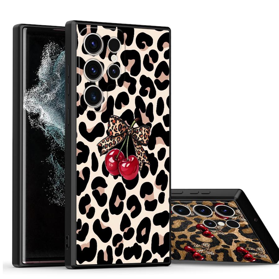 غطاء هاتف بنمط الفهد والكرز له - مراجعة Tablet S9 Fe Accessories وسعره