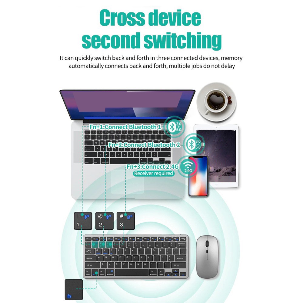 لوحة مفاتيح لاسلكية بلوتوث 5.0 - مراجعة Bluetooth Trackpad وسعره