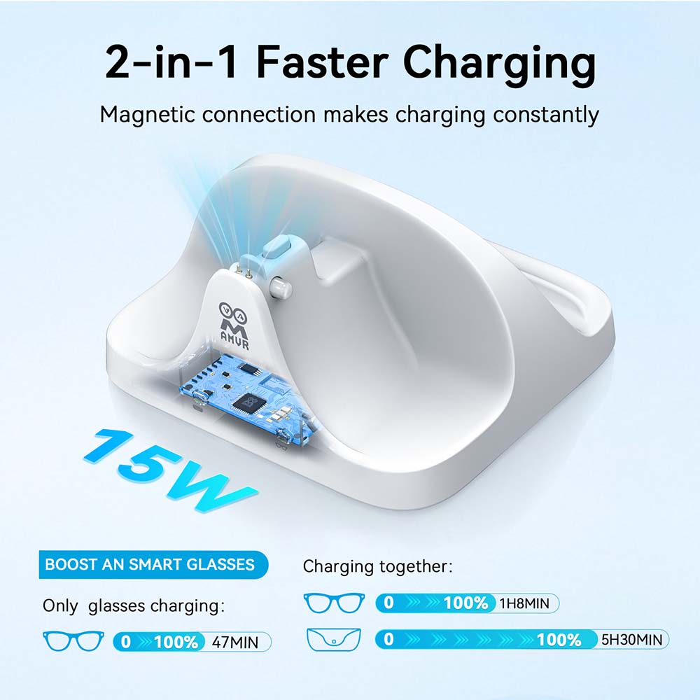 حامل شحن AMVR لـ Ray Ban Meta  - مراجعة Magnetic Case Smart وسعره
