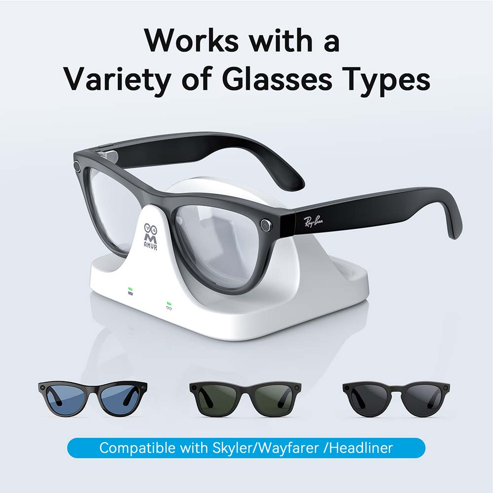 حامل شحن AMVR لـ Ray Ban Meta  - مراجعة Magnetic Case Smart وسعره