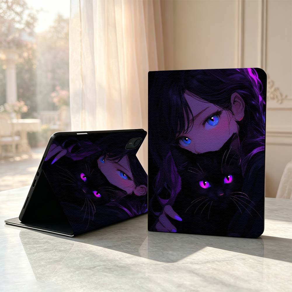 حافظة تابلت بتصميم عيون قطة كر - مراجعة Lenovo Tablet Plus Accessories وسعره