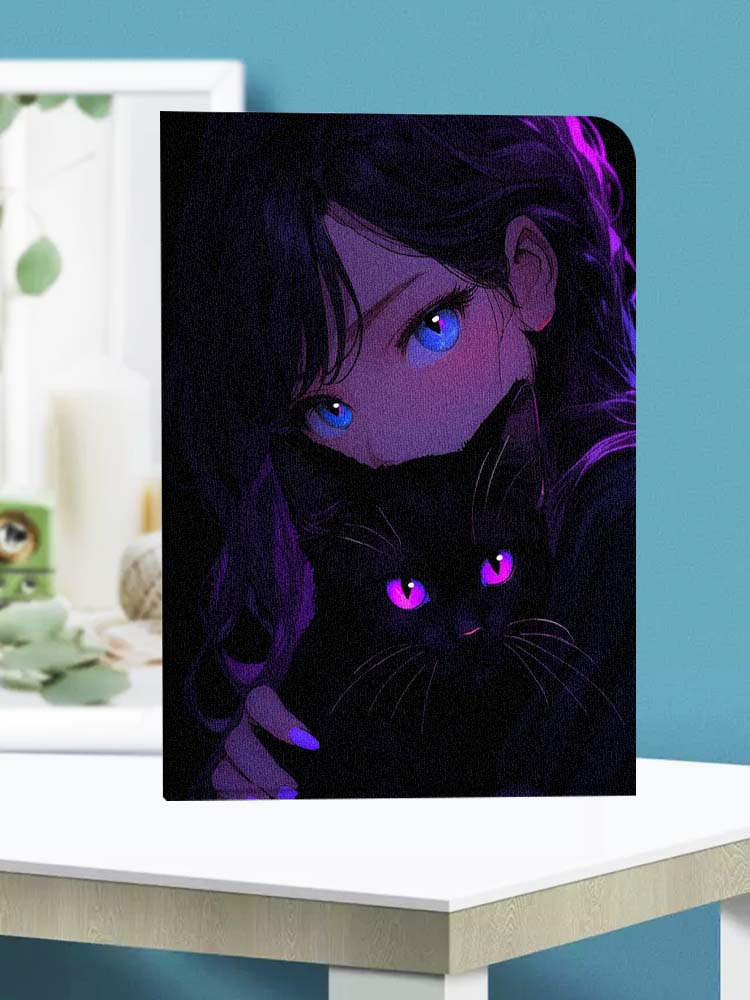 حافظة تابلت بتصميم عيون قطة كر - مراجعة Lenovo Tablet Plus Accessories وسعره