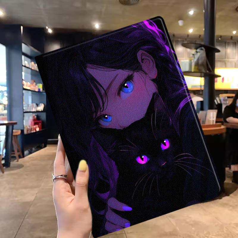 حافظة تابلت بتصميم عيون قطة كر - مراجعة Lenovo Tablet Plus Accessories وسعره