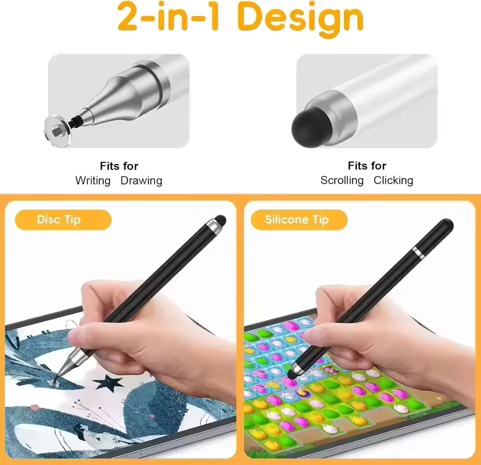 قلم ستايلس عالمي 2 في 1 للأجهز - مراجعة Pen Tablet Accessories وسعره